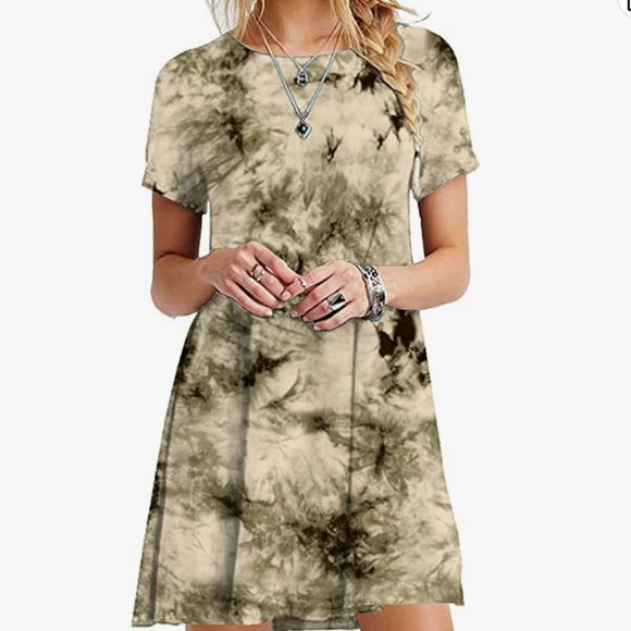 toponsky Dresses & Skirts - New Women's Tie Dye T-Shirt Flowy Dress Small